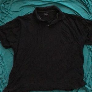 Men’s 5xl black polo shirt with front pocket
